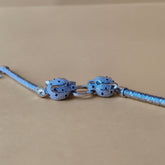 Twin Panther Bracelet 14.5 Grams, Silver